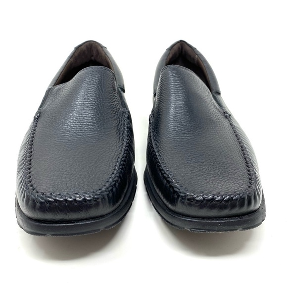 Johnston & Murphy Crawford Venetian Loafer Black Tumbled FG Leather EEE WIDTH main image 7